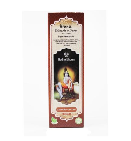 Henna castaño oscuro pasta 200g Radhe Shyam