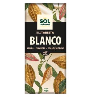 Tableta chocolate blanco Bio 70g Sol Natural