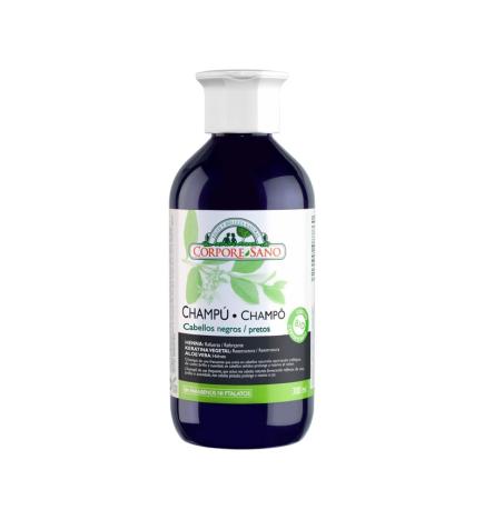 Champu cabello negro henna, keratina y aloe 300ml Corpore Sano