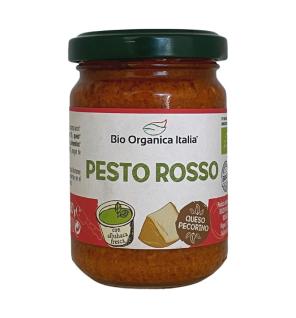 Pesto rosso con pecorino y almendras Bio 130g Organica Italia