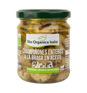 Champiñones enteros a la brasa en aceite Bio 190g Organica Italia