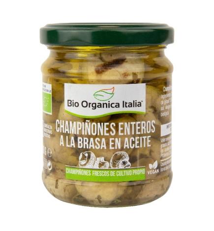 Champiñones enteros a la brasa en aceite Bio 190g Organica Italia