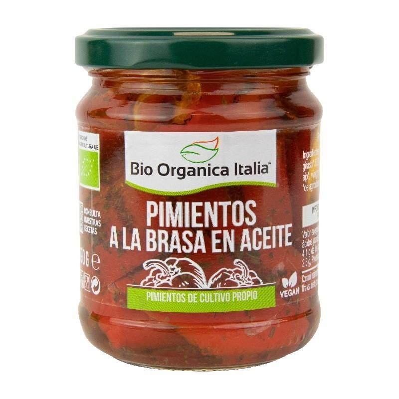 Pimientos a la brasa en aceite Bio 190g Organica Italia