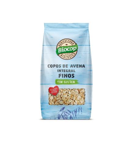 Copos de avena integral finos sin gluten bio 500g Biocop