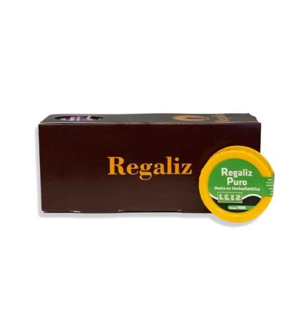 Pastillas de regaliz puro natural 24x10g Leiz