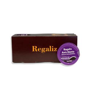 Pastillas de regaliz anis menta 12x10g Leiz