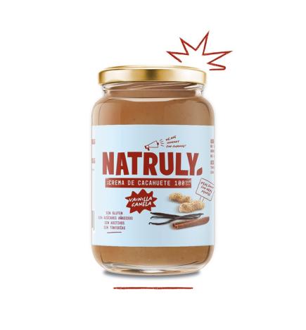 Crema de cacahuete vainilla y canela 500g Natruly