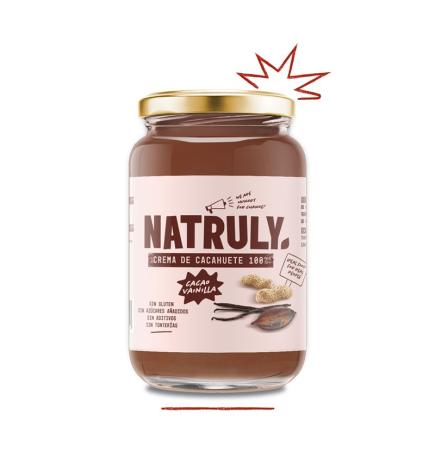 Crema de cacahuete cacao y vainilla 500g Natruly