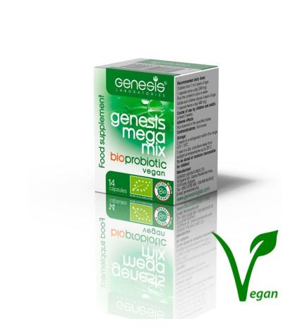 Mega Mix probiótico vegano 14 capsulas Genesis