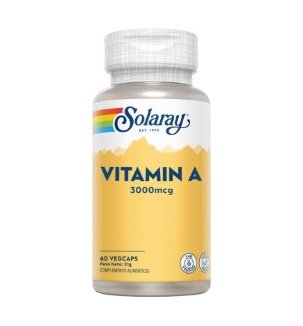 Vitamina A 3000mcg 60 vcaps Solaray