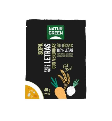 Sopa de letras con verduras Bio sobre 40g NaturGreen