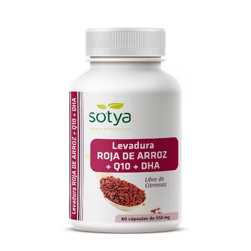 Levadura roja de arroz + Q10 + DHA 730mg 60 capsulas Sotya