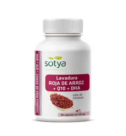 Levadura roja de arroz + Q10 + DHA 730mg 60 capsulas Sotya