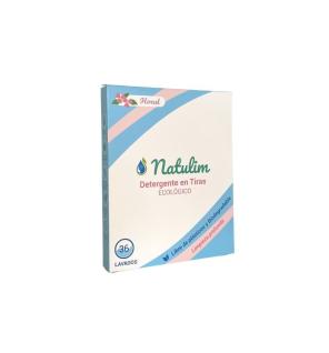 Detergente tiras biodegradable floral 40 lavados Natulim