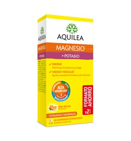 Magnesio+Potasio efervescente 28 comprimidos Aquilea