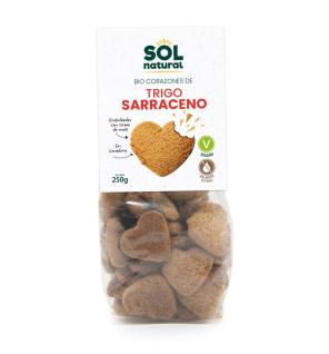 Corazones de trigo Sarraceno con sirope maiz bio 250g Sol Natural