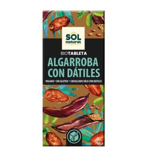 Tableta de algarroba con datiles bio 70g Sol Natural