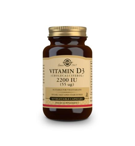 Vitamina D3 2200UI 55mcg 50 vcaps Solgar