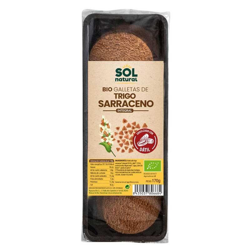 Galletas de Trigo Sarraceno endulzada con Datil Bio 170g Sol