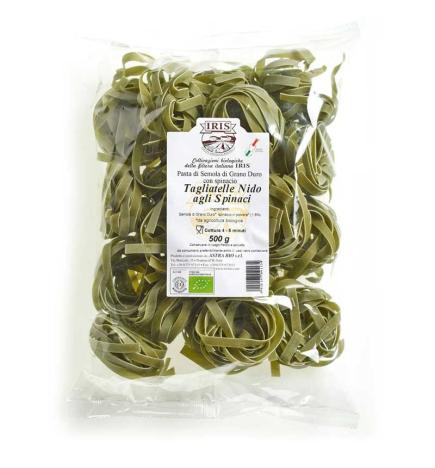 Tagliatelle de trigo con espinacas BIO 500 g IRIS