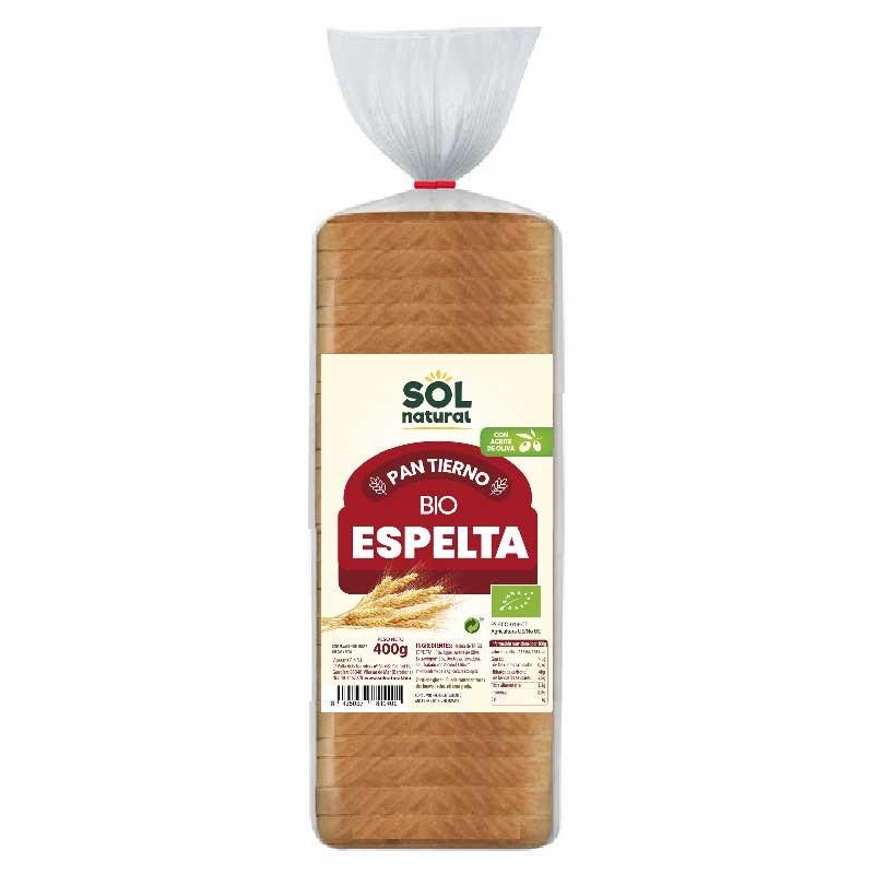 Pan de molde tierno de espelta bio 400g Sol Natural