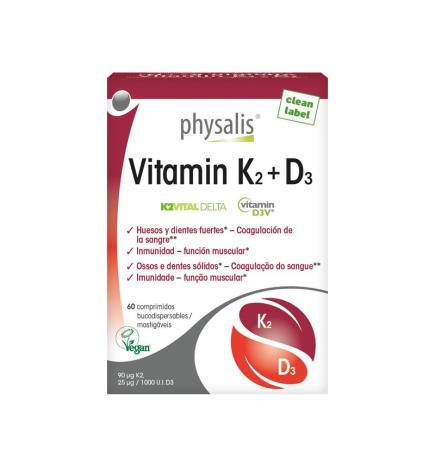 Vitamin K2 + D3 60 comprimidos Physalis