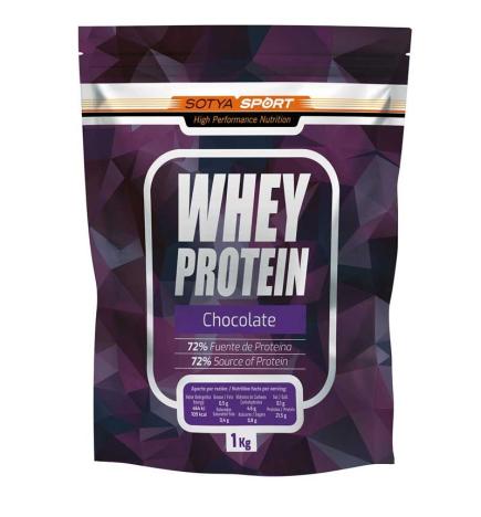 Proteina Whey de suero de leche chocolate Doypack 1 kg Sotya