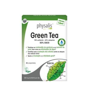 Te verde Green Tea vegan 30 comprimidos Physalis