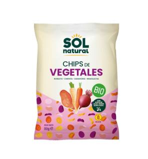 Chips de vegetales con aceite oliva bio 80g Sol Natural