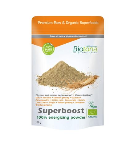 Superboost vegan energizante polvo superfood bio 150g Biotona