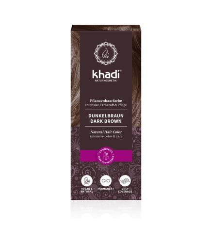 Tinte herbal Castaño Oscuro 100g Khadi