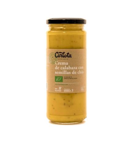 Crema calabaza con semillas de chia 450ml Carlota Organic