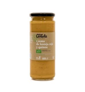 Crema lentejas rojas y quinoa 450ml Carlota Organic