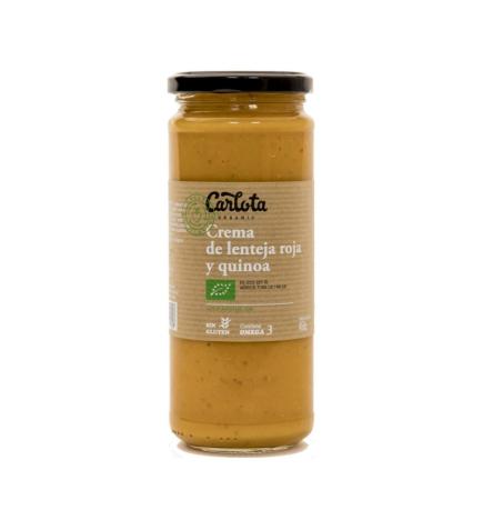 Crema lentejas rojas y quinoa 450ml Carlota Organic