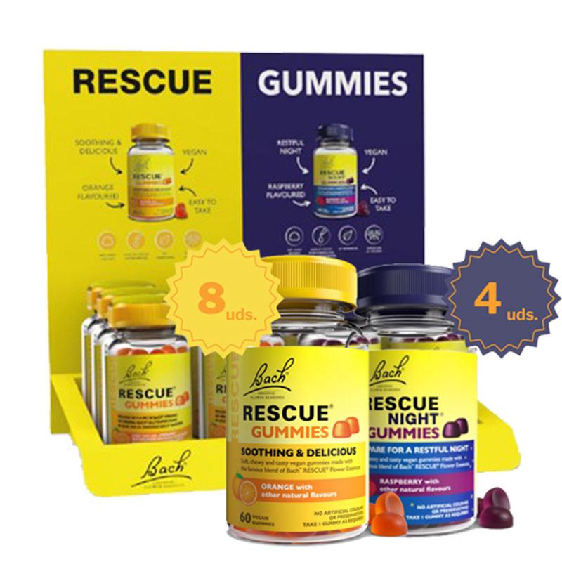 Expositor Rescue Gummies Dia y noche 12 uds Bach