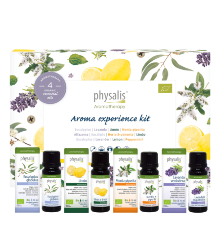 Aceites esenciales Aroma expierence kit Bio 4×10 ml Physalis