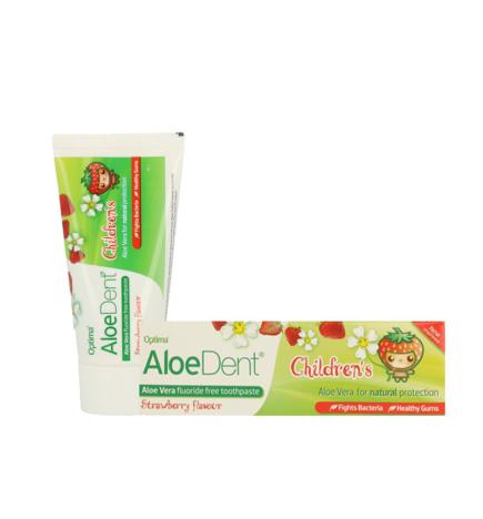 Dentifrico Aloe Vera para Niños sin Fluor Fresa 50ml Aloe Dent