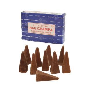 Conos Reflujo Satya Original Dhoop (azul) 12 conos Nag Champa