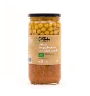 Potaje de garbanzos con alga kombu Bio 720g Carlota Organic