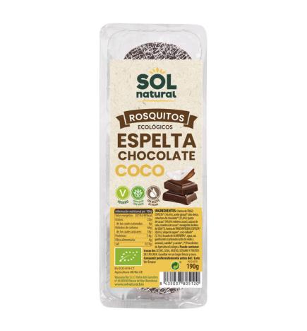 Rosquitos de espelta con chocolate y coco Bio 190g Sol Natural