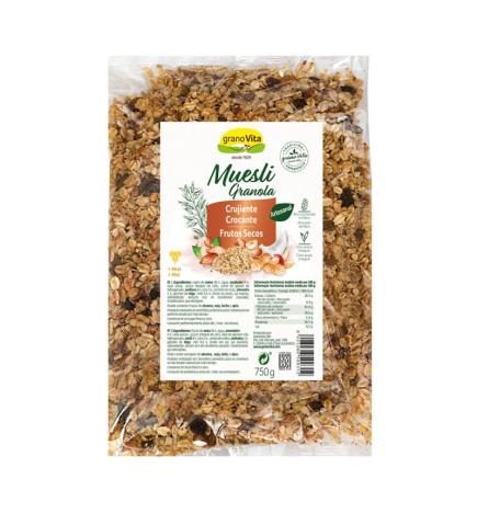 Muesli crujiente con Frutos Secos 750g Granovita