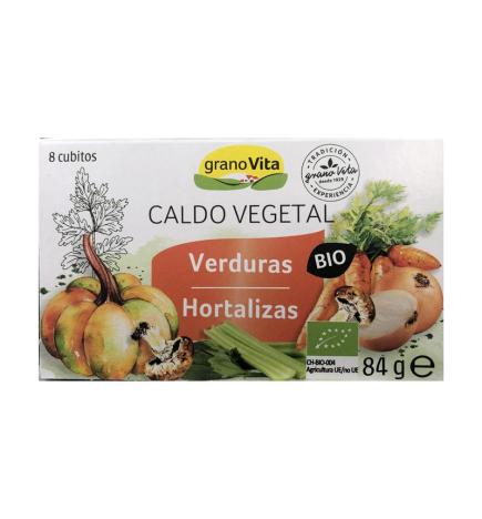 Caldo vegetal de verduras Bio 8 cubitos Granovita