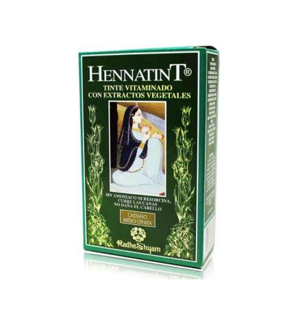 HennaTint 19 castaño medio ceniza 60ml+60ml Radhe Shyam