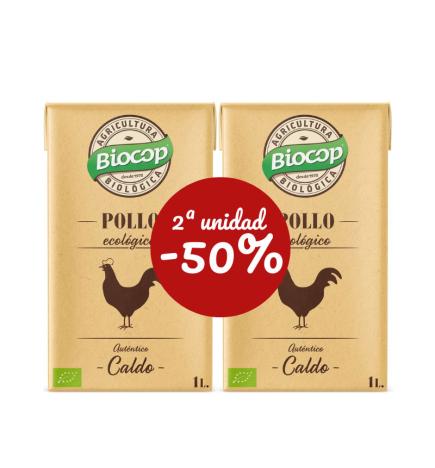 Caldo de Pollo autentico DUOPACK (tetrabrik) Bio 1L Biocop