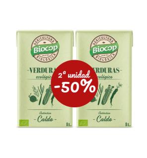 Caldo de Verduras autentico DUOPACK (tetrabrik) Bio 1L Biocop