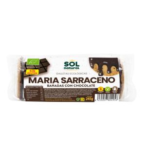 Galletas Marias Trigo Sarraceno bañadas de chocolate bio 245g Sol Natural