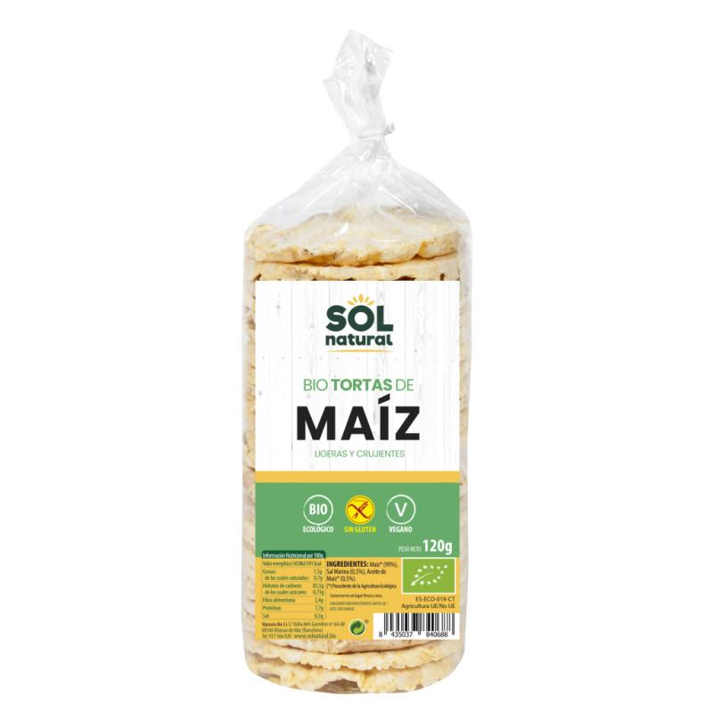 Tortas de maiz Bio sin gluten 120g Sol Natural