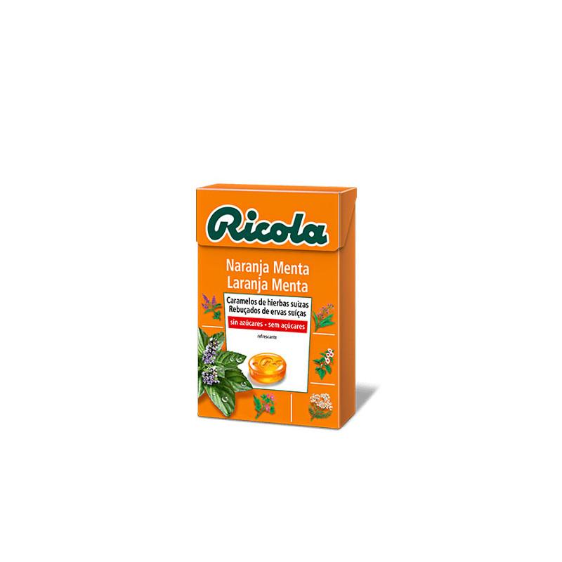 Caramelos de naranja menta sin azucar 50 g Ricola