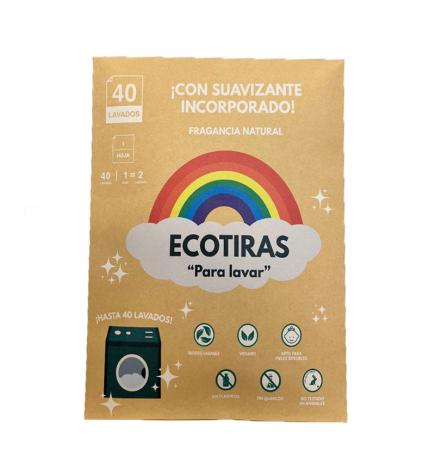 Detergente y suavizante en tiras Natural 40 lavados Ecotiras