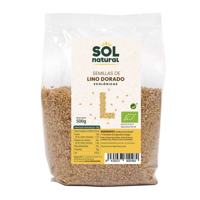 Semillas de Lino dorado bio 500g Sol Natural